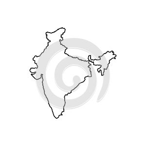India map silhouette