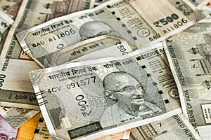 India money, financial background, Indian 500 rupee banknotes