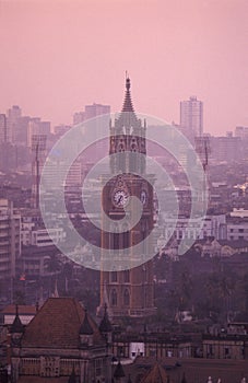 INDIA MUMBAI COLABA RAJABAI CLOCK TOWER photo