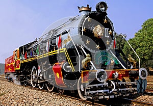 India: old steam train