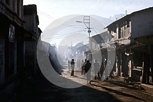 1977. India. Ooty, Ootacamund. Early morning mist.