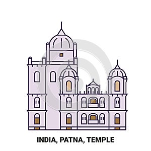 India, Patna, Travels Landsmark travel landmark vector illustration