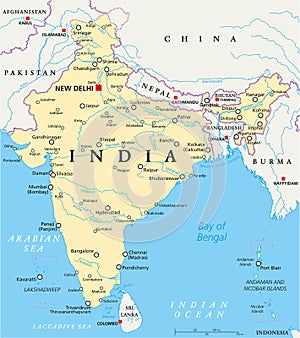 India Political Map photo