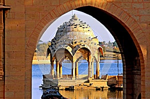 India, Rajasthan, Jaisalmer: the lake