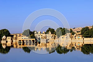 India, Rajasthan, Jaisalmer: the lake