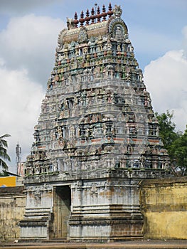 India. Sirkazhi temle. Gopuram. photo