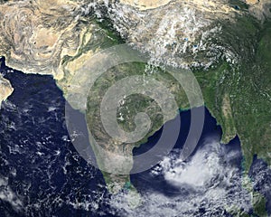 India Space Satellite View, Asia