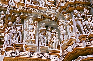 India, Temple in Khajuraho.