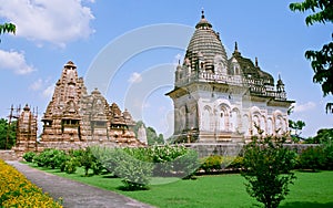 India, Temples in Khajuraho. photo