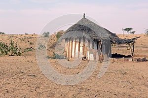 India, Thar desert: traditional house