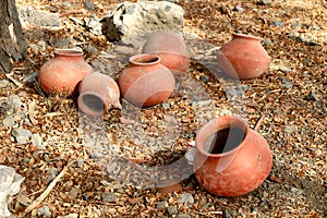 India traditional clay pots