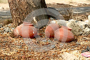 India traditional clay pots