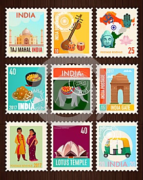 India Travel Stamp Cards