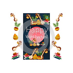 India Vasant Panchami Happy Vasant Panchami vectors