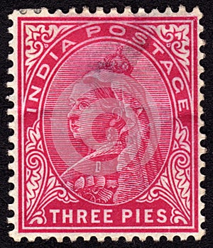 India Victorian Postage stamp