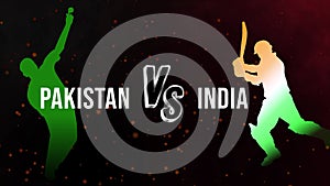 India vs Pakistan with batsman and baller for pakistan vs india cricket game and competition.