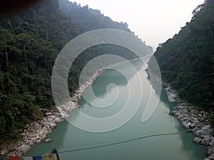 India in West Bengal river Tista located at distric Darjeeling