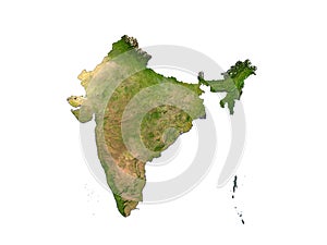 India On White Background