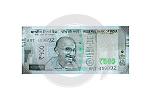 Indian 500 currency note rupee Mahatma Gandhi