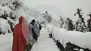 Winter Snow Trekking Group