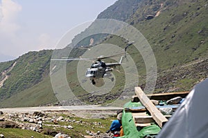 Indian air force aircraft reached for relief work in Kedarnath disaster.
