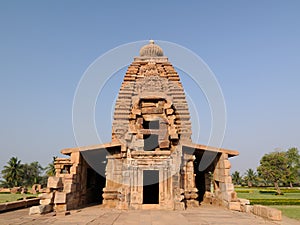 Indian ancient architeckture in the archaeological place in Pattadakal