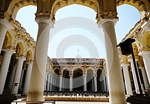 Indian architecture Thirumalai Nayakkar Mahal palace in Madurai photo