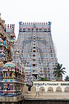 Srirangam Temple Towers Closeup Look photo