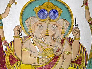 Indian Artwork - Hindu God Ganesha - Udaipur