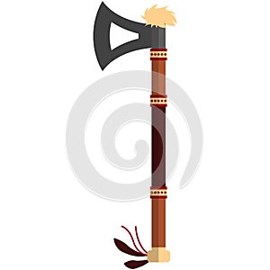 Indian axe vector icon isolated on white background