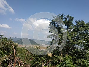 Indian beauty of nature at valley clave trains runing , beautiful pic at weather environment,clouds at raining weather photo