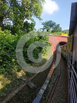 Indian beauty of nature at valley clave trains runing , beautiful pic at weather environment photo