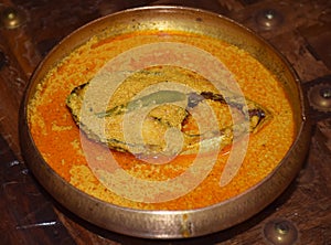 Indian bengali dish Mustard Hilsa