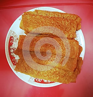 Indian Bengali Sweet Food Patisapta photo