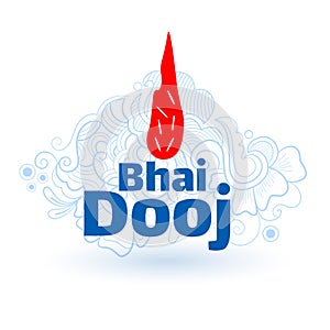 Indian bhai dooj festival tilak background card design photo