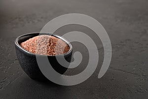 Indian Black salt Kala namak in bowl. Useful for vegetarians as a source of iron.