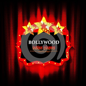 Indian bollywood cinema vector sign