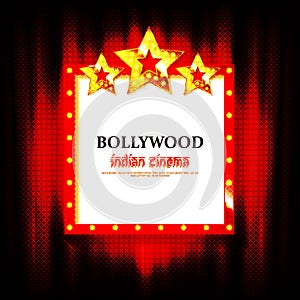 Indian bollywood cinema vector sign