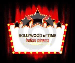 Indian bollywood cinema vector sign