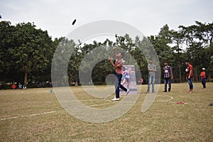 Indian boy playing play ground in playground