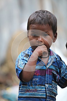 Indian Boy in Poverty