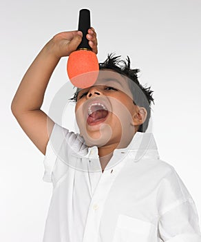 Indian boy singing song