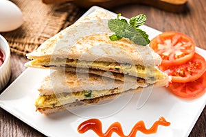 Indian Bread omelette / omlet / omlete sandwich