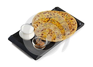 Indian breakfast dish paneer paratha