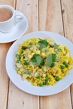 Indian breakfast Poha