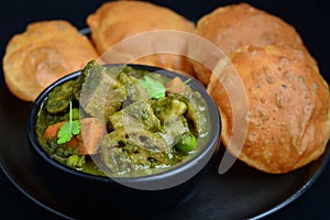 Indian breakfast- Puri bhaji