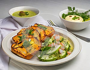 Indian breakfast Tandoori Angara Aloo