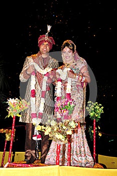 Indian bride and groom