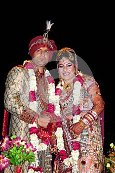 Indian bride and groom