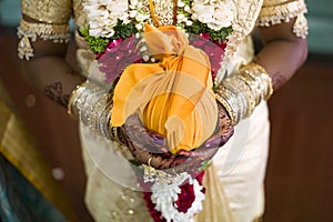 Indian bride with henna design